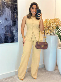 1051- conjunto alfaiataria/ com colete