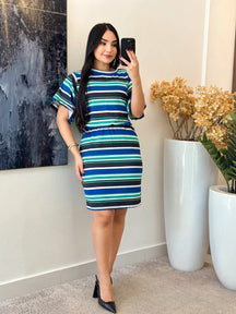 Vestido Crepinho | Manga Flare