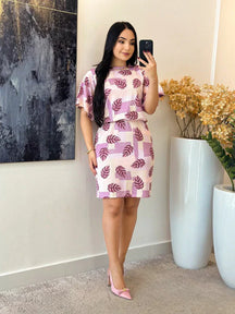 Vestido Crepinho | Manga Flare